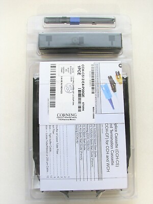 Corning CCH CS12 E4 P00QE Pigtail Splice Cassette 12 F LC Duplex MM OM4 Aqua $340.00