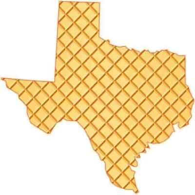 #ad 5x5 Waffle Texas Sticker State Decal Food Car Window Truck Bumper Cup Stickers $7.99