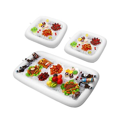 #ad Hemoton 3Pcs Inflatable Ice Serving Buffet Bar Waterproof Salad Food Drinks T... $35.52