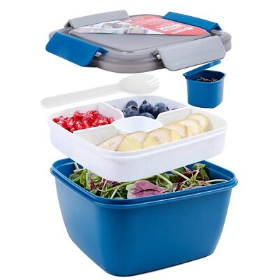 #ad 52 OZ to Go Salad Container Lunch Container BPA Free 3 Compartment for Sala... $18.22