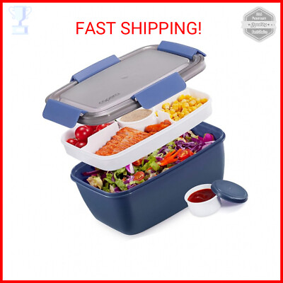 #ad Caperci Large Salad Container Bowl for Lunch Better Adult Bento Lunch Box 68 o $17.82