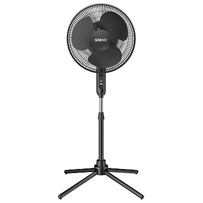 #ad 3 Speed Oscillating Pedestal Fan with Folding Base Adjustable Height and Tilt $21.81