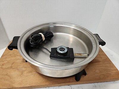 Vintage Salad Master 7817 11quot; Electric Skillet with Cord No Lid WORKS READ $59.95
