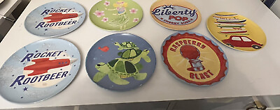 #ad Pottery Barn melamine plates Set Of 7 $30.00