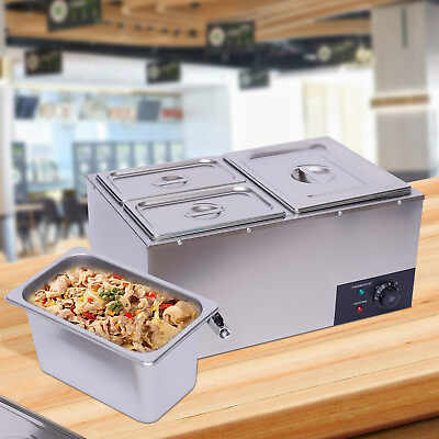 Countertop Food Warmer Commercial Catering Display Steam Table Stainless Steel $106.41