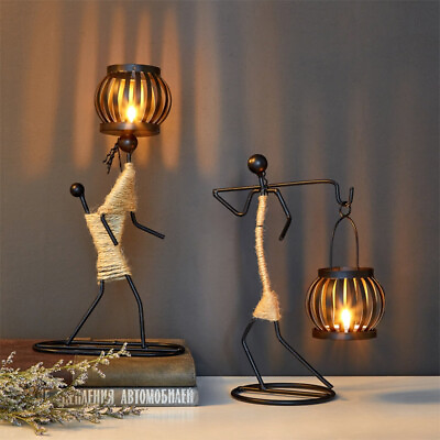 Decorative Iron Candle Holders Kitchen Restaurant Party Candlestick Dinnerware $27.99