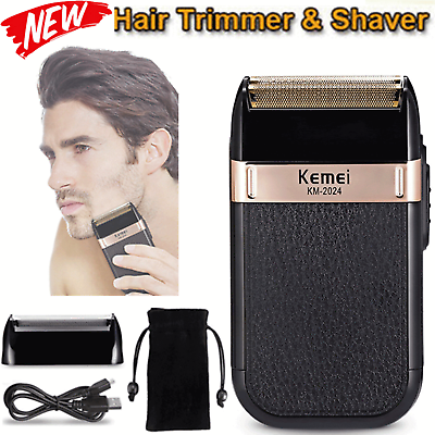 Men#x27;s Electric BEARD SHAVER Trimmer Razor Rechargeable Hair Shaving Machine USB $14.99