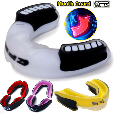 Mouth Guard Gel Gum Shield Case Teeth Grinding Boxing MMA Sports MouthPiece Case $6.99