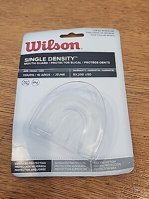 #ad Wilson Youth Single Density Mouth Guard Protector BPA Free Made in the USA B3 $11.70