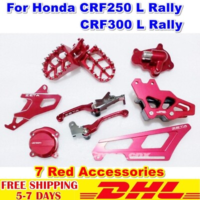 #ad #ad Red Accessories CNC Kit For Honda CRF 250 300 L Rally Aluminum Motorcycle Guard $402.50