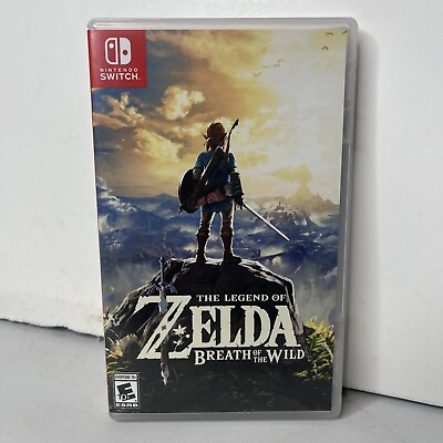 #ad #ad The Legend Of Zelda Breath of the Wild Nintendo Switch CASE ONLY NO GAME $14.77