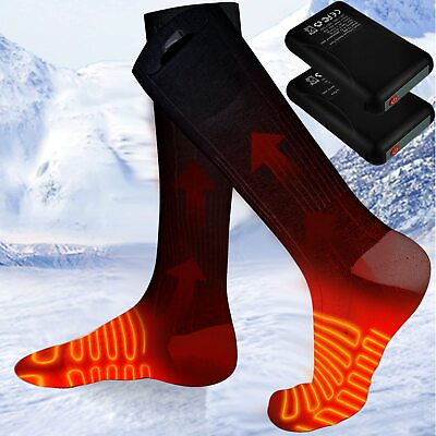#ad Heated Socks 3 Heating Temperature Adjustable Rechargeable Electric Foot Warmer $22.12