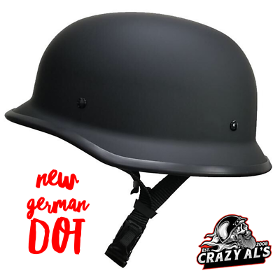 #ad REAL Crazy Al#x27;s WSB World#x27;s Smallest Lightest FLAT BLACK DOT German Helmet $123.21