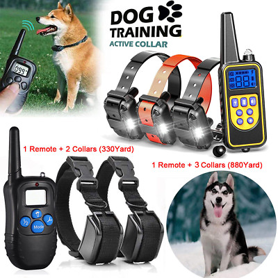 Dog Shock Collar With Remote Waterproof Electric For Large 880 Yard Pet Training $19.79