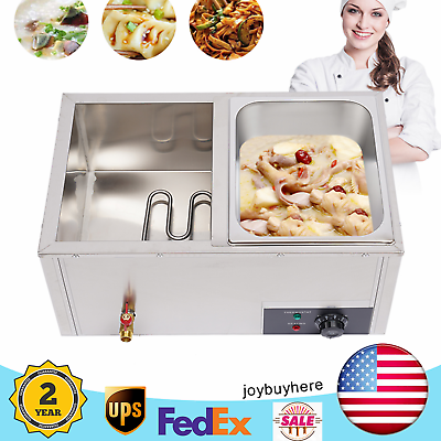 #ad Countertop Electric Food Warmer Steamer 2 Pan Hot Well Bain Marie Countertop $91.20
