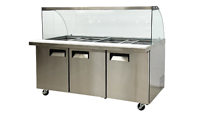 #ad 72quot; Buffet Salad Bar Cold Table Refrigerated Self Serve Table $5448.76
