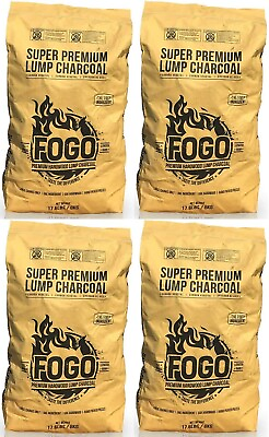 #ad Fogo 17.6 lb Super Premium Natural Hardwood Oak Lump Grilling Charcoal 4 Pack $178.83