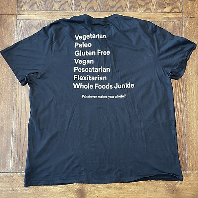 #ad Whole Foods Market Black T Shirt Size 3XL New Vegan Paleo XXXL $19.95
