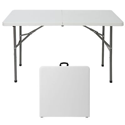 4ft Plastic Folding Table Lightweight Portable Table for Camping Picnic Party $49.58