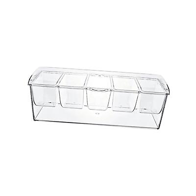 #ad #ad Chilled Condiment Server Caddy 5 Compartment Container for Salad Bar Buffet $35.77