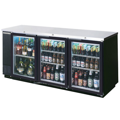 #ad Beverage Air 72quot;W Refrigerated Food Rated Back Bar Cabinet w S s Top $7900.55