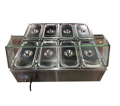 #ad High Quality Stainless Buffet Food Warmer 8 Pans Electric Food Warmer #190098 $408.90