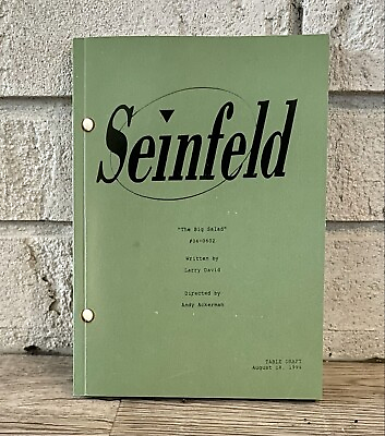 #ad Seinfeld The Big Salad Table Script Draft 040602 Larry David 1994 Collector Copy $33.95