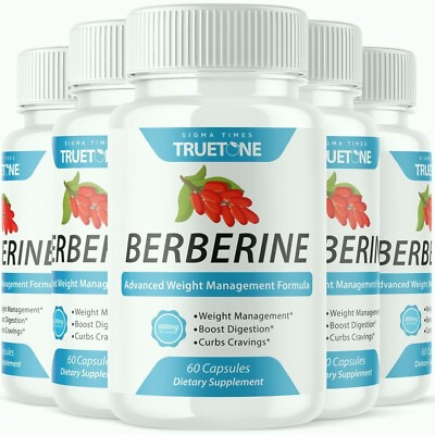 #ad 5 Pack TrueTone Berberine Pills to Suppress Appetite and Improve Heart Health $99.95