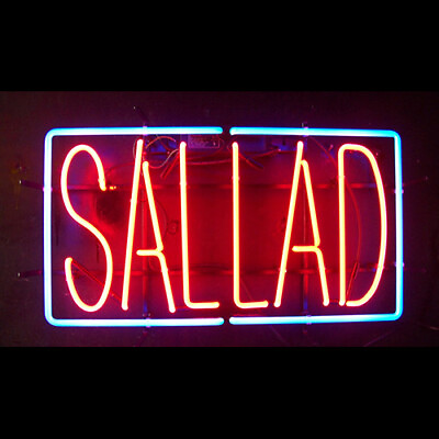 #ad 24quot;x12quot; Neon Sign Sallad Food Light Lamp Tube Glass Workshop Garage Collection $221.30