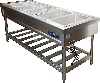 110V 1500W Food Warmer Full Size Pan Buffet Steam Table Uniformly Heated Device $897.45