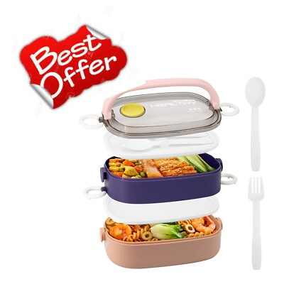 Landmore Lunch Box Bento Container Food Bag Insulated Storage 1.6L Carry Handle $25.99