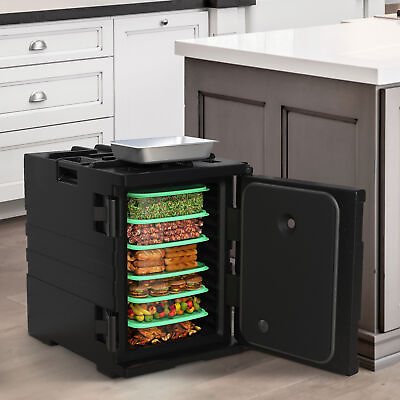 #ad 82 Qt LLDPE Insulated Food Pan Carrier Hot Box Food Warmer Box with Wheels $182.99