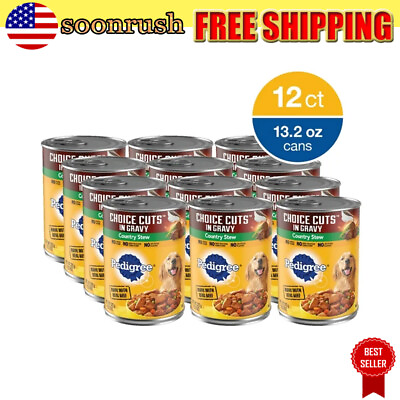 #ad #ad 12 Pack Choice Cuts Country Stew Gravy Wet Dog Food Portable 13.2 oz Cans NEW $21.48