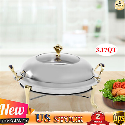 #ad Catering Stainless Steel Chafer Chafing Dish Set 3.17QT Buffet Party Food Warmer $41.89