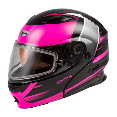 #ad #ad Gmax MD 01S Descendant Black amp; Pink Modular Snow Helmet Adult Sizes XS XL $54.99