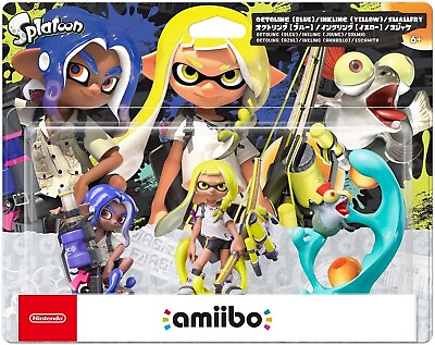 #ad Nintendo amiibo Splatoon Triple set Octoling Blue Inkling Yellow Smallfry F S $39.89