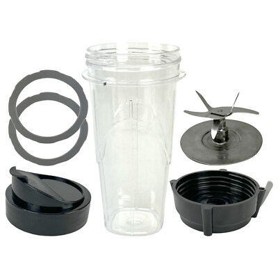 #ad 24 oz Cup with Lid Blade Bottom Cap and 2 Gaskets for Oster Pro 1200 Blender $23.99