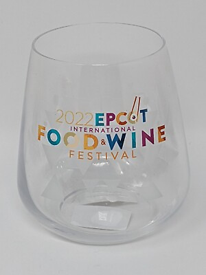 2022 Epcot International Food And Wine Festival Stemless Wine Glass Disney Parks $24.99