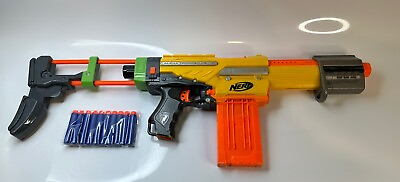 #ad Nerf Alpha Trooper CS 18 N Strike Yellow Gun Blaster W Clip Stock Darts $14.99