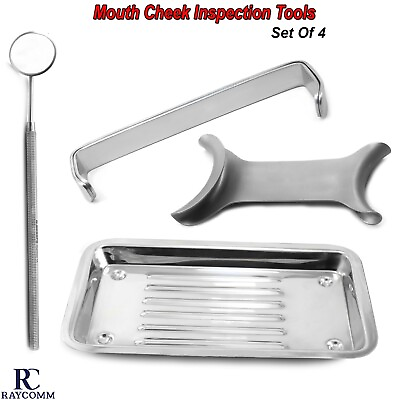 #ad Mouth Cheek Opener Retractors Tooth Inspection Mirror Lab Tray Dentistry Tools $25.99