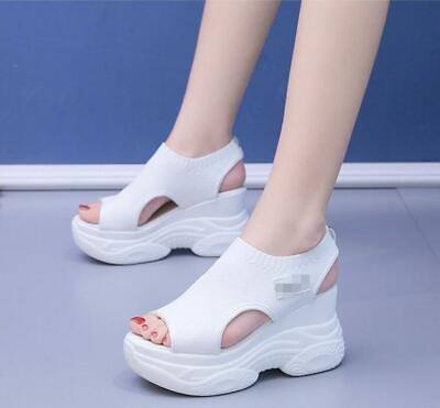 Women#x27;s Platform Wedge Fish Mouth Sports Sandals Trifle Sole Casual Sandals $36.79