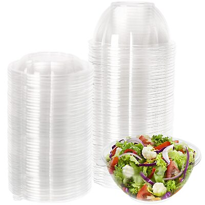 #ad 50 Pack 32oz Plastic Salad Bowls with Lid for Salad Meal Prep Perfect for Pi... $39.62