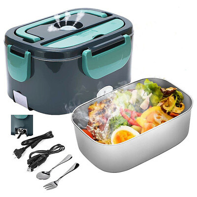 110V Electric Heating Lunch Box Portable for Car Office Food Warmer Container $26.59