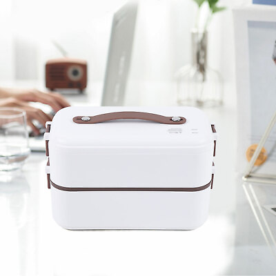 2 Layer Portable Electric Lunch Heating Box Stainless Steel Food Warmer Box USA $30.41