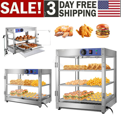 #ad 20 15 Inch Commercial Food Warmer Display Case 3 5 Tier Countertop Pizza Cabinet $242.99