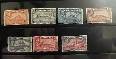 #ad Antique Set Of 1940s Gibraltar Stamps Used $12.99