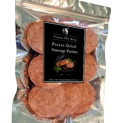 12 Freeze Dried Sausage Patties Emergency Meat Food Survival Prepper $38.00