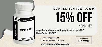#ad #ad BPC 157 coupon 15% off SupplementsXP BPC157 Research Peptide ** 15BPC ** C $1.00