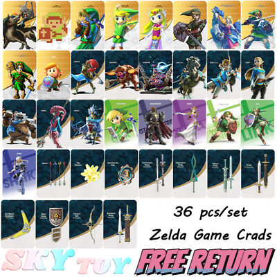 36 pcs set Zelda Breath of The Wild Amiibo NFC Game Cards For Switch Fast Ship $18.99