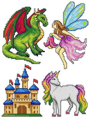 #ad Magic Heroes 123CS Crafting Spark Counted Cross Stitch Kit $13.07